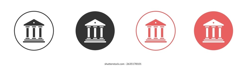 Bank icon vector design template simple and clean style