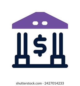 bank icon. vector dual tone icon for your website, mobile, presentation, and logo design.
