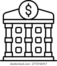 Bank Icon Vector Element line icon design vector icons
