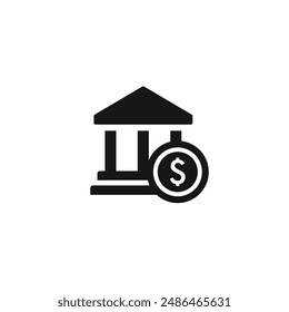 Vector del icono del banco. VECTOR EPS 10 editable