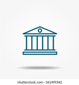 Bank icon. Vector finance illustration.