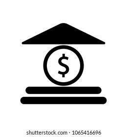 Bank Icon vector flat