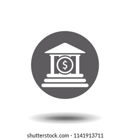 Bank Icon vector flat