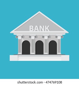 Bank Icon vector flat design.