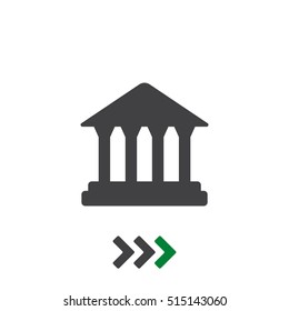 Bank Icon Vector flat design style