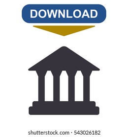 Bank Icon Vector flat design style