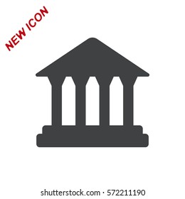 Bank Icon Vector flat design style