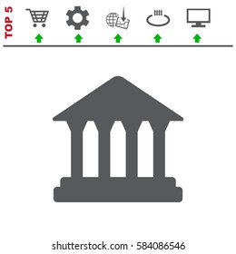 Bank Icon Vector flat design style