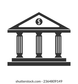 Banksymbol-Vektorgrafik im flachen Stil