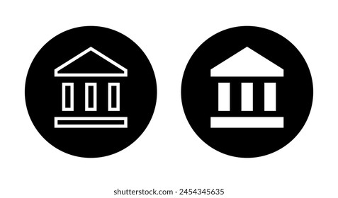 Bank icon vector in generic style. Museum university sign symbol