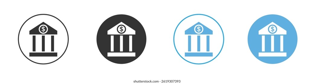 Bank icon Vector Graphic set
