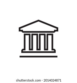 Bank icon vector graphic template