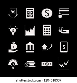 bank icon. bank vector icons set money cash, dollar coin, money hand and credit card lock