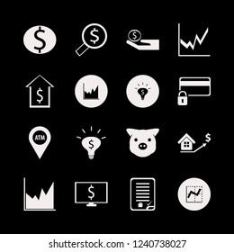 bank icon. bank vector icons set atm location, dollar coin, looking money and dollar