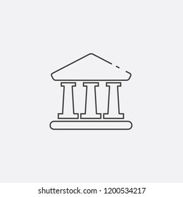 bank icon, vector illustration