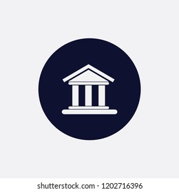 bank icon, vector illustration