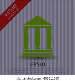 Ilustración del vector de icono del banco