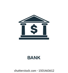 Bank icon vector illustration. Creative sign from icons collection. Filled flat Bank icon for computer and mobile. Symbol, logo vector graphics.