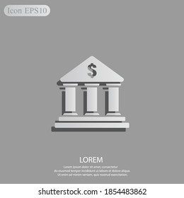 icono del banco. Ilustración del vector EPS 10.