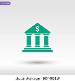 icono del banco. Ilustración del vector EPS 10.