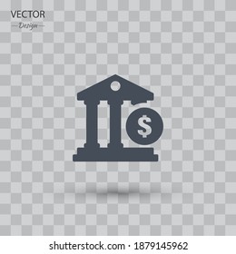 bank icon. Vector illustration EPS 10.