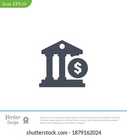 bank icon. Vector illustration EPS 10.