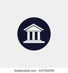 bank icon, vector illustration. flat icon