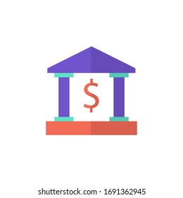 ilustración vectorial de icono bancario. diseño de estilo plano de icono bancario