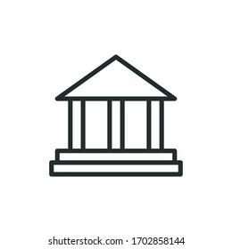 Bank icon vector illustration flat
