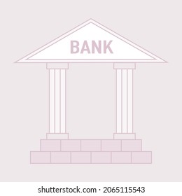 Bank icon. Vector illustration in a flat style