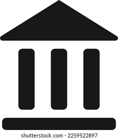Icono de banco. Ilustración vectorial. Estilo de diseño plano eps 10.