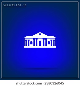 Bank icon, vector illustration. Flat design style. Bank icon.