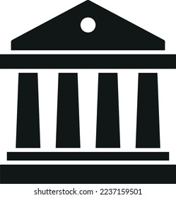 Icono de banco. Ilustración del vector aislada en fondo blanco