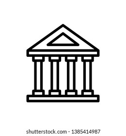 Bank Icon Vector Illustration Logo Template