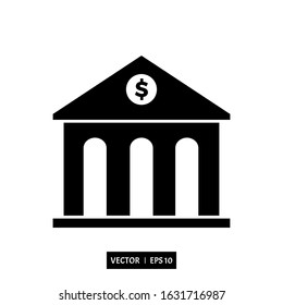 bank icon vector, illustration logo template for many purpose. Isolated on white background.