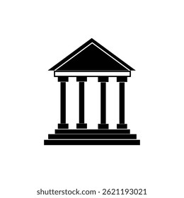 Bank icon vector illustration. Bank, museum, university icon, sign and symbol. Bank Building Flat icon.