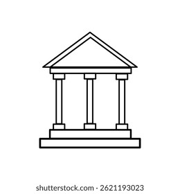 Bank icon vector illustration. Bank, museum, university icon, sign and symbol. Bank Building Flat icon.
