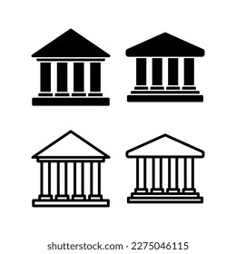 Bank icon vector illustration. Bank sign and symbol, museum, university