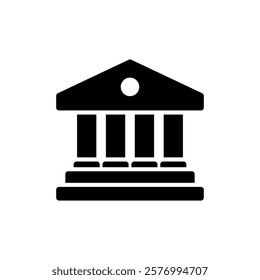 Bank icon vector illustration. Bank sign and symbol, museum, university