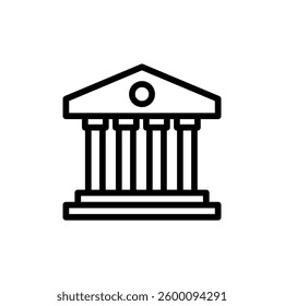 Bank icon vector illustration. Bank sign and symbol, museum, university