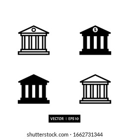 bank icon vector illustration simple design