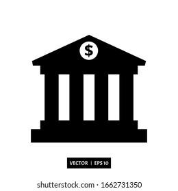 bank icon vector illustration simple design