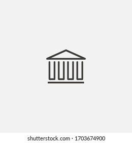 signo de ilustrador vectorial de icono de banco