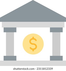 Bank icon vector image. Suitable for mobile application web application and print media.