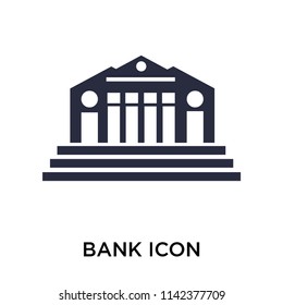 Bank icon vector isolated on white background for your web and mobile app design, Bank logo concept