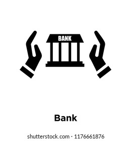 Bank icon vector isolated on white background, logo concept of Bank sign on transparent background, filled black symbol