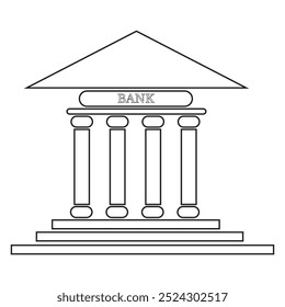 Bank icon vector isolated on white background, Bank transparent sign , navigation symbols