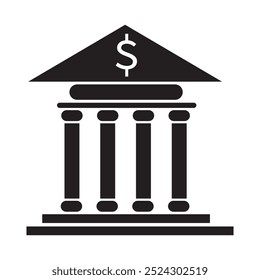 Vector del icono del banco aislado en el fondo blanco, muestra transparente del banco, símbolos de la navegación