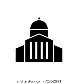 bank icon vector isolated on white background