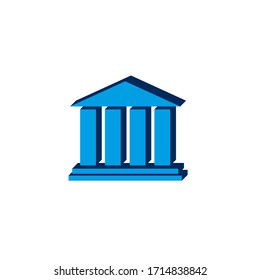 Bank Icon vector
isometric. 3d  sign isolated on white background.